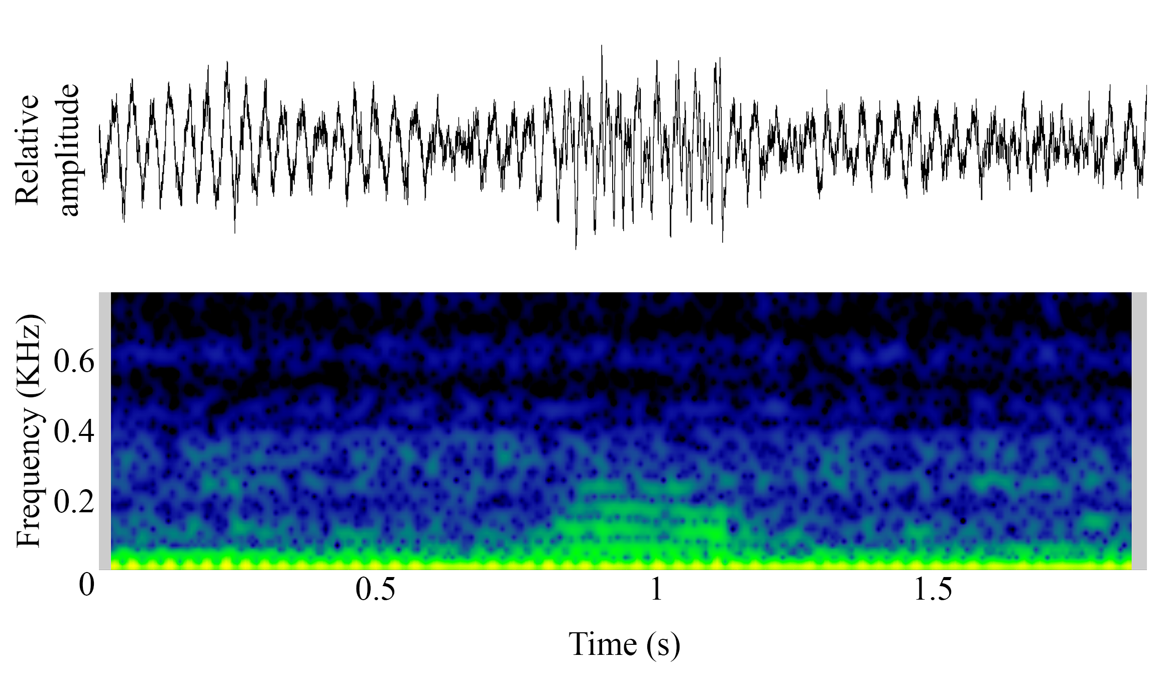 spectrogram of <i>Boreogadus saida</i> (Polar cod) making the sound Grunt