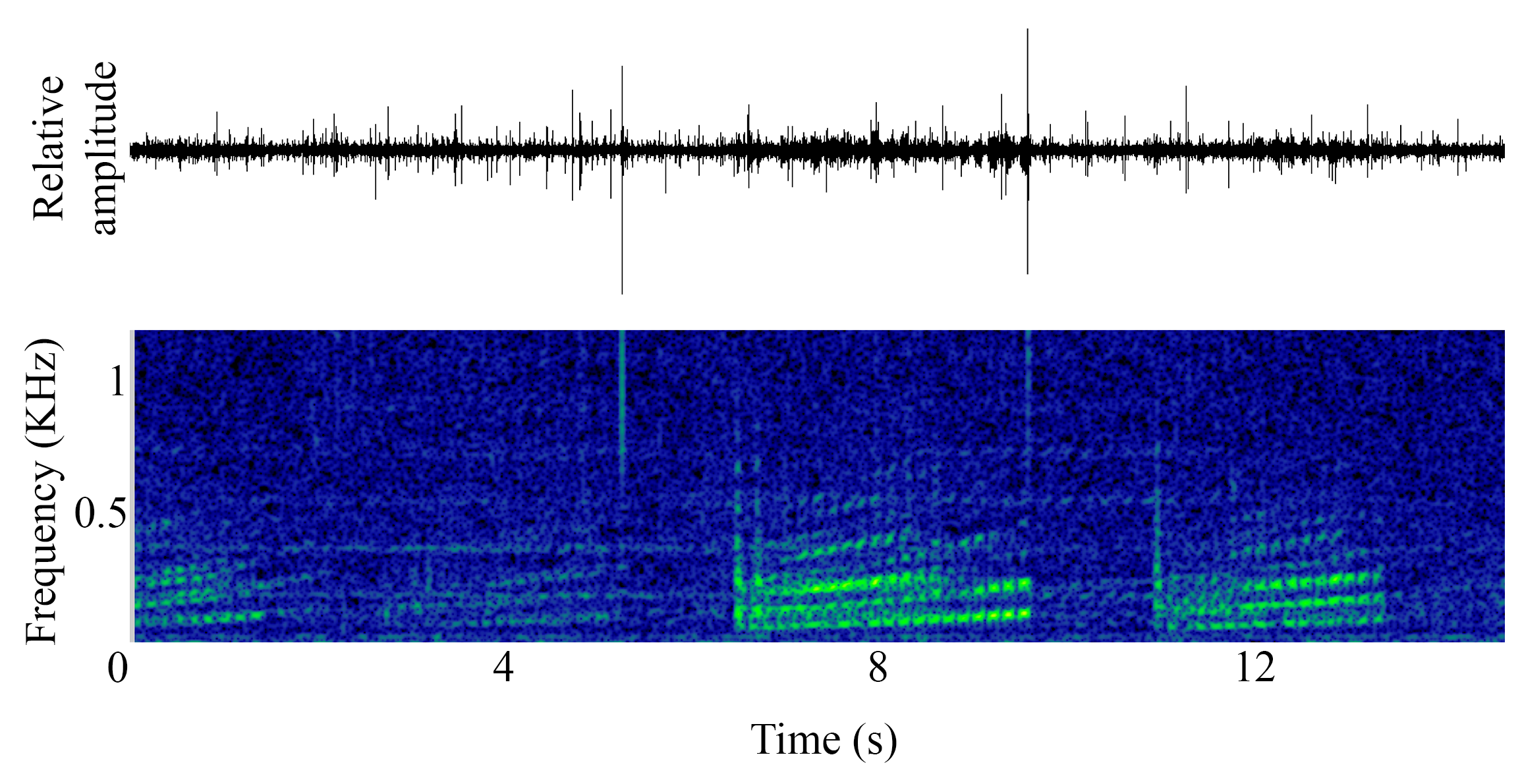 spectrogram of <i>Unknown sp.</i> making the sound Unnamed